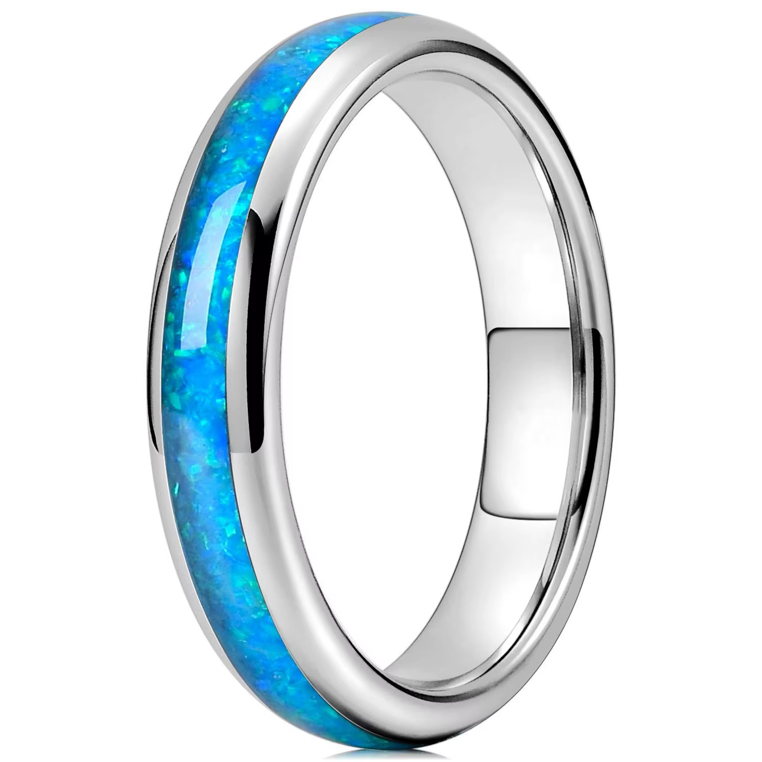 Blue Opal Inlay Ring