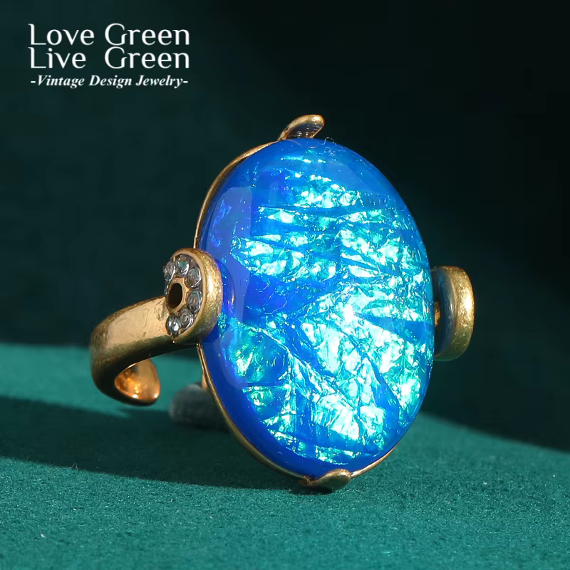 Boulder Opal Engagement Ring