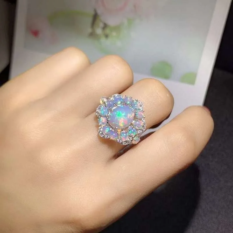 Australian White Opal Engagement Rings - Image 3