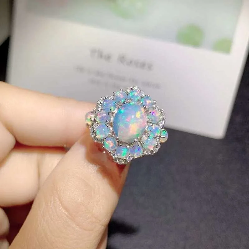 Australian White Opal Engagement Rings - Image 2