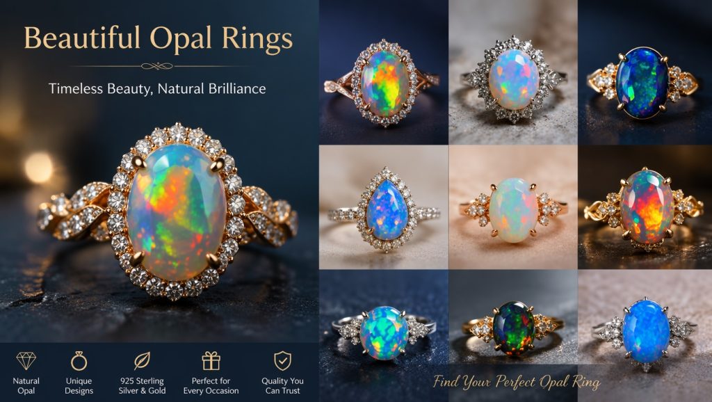 beautiful opal rings