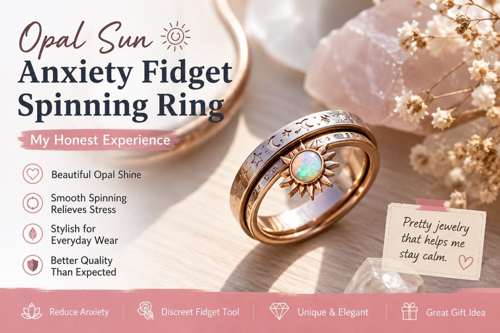opal sun anxiety fidget spinning ring