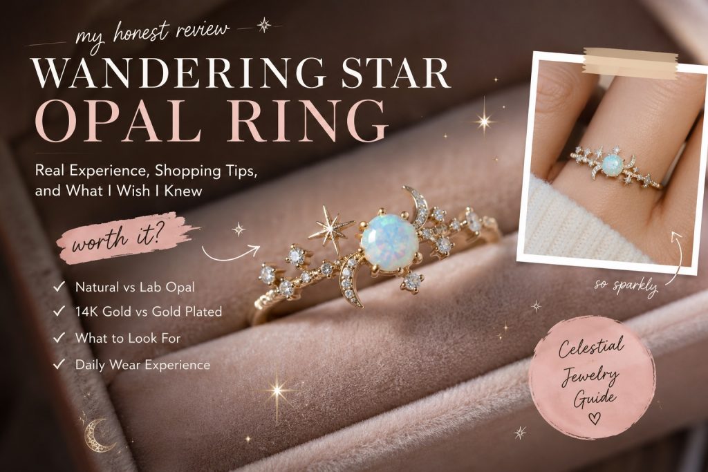 opal wandering cosmos ring