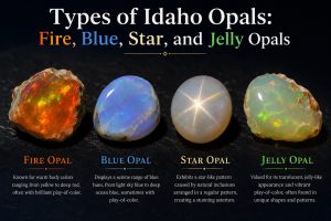Types of Idaho Opals: Fire, Blue, Star, and Jelly Opals